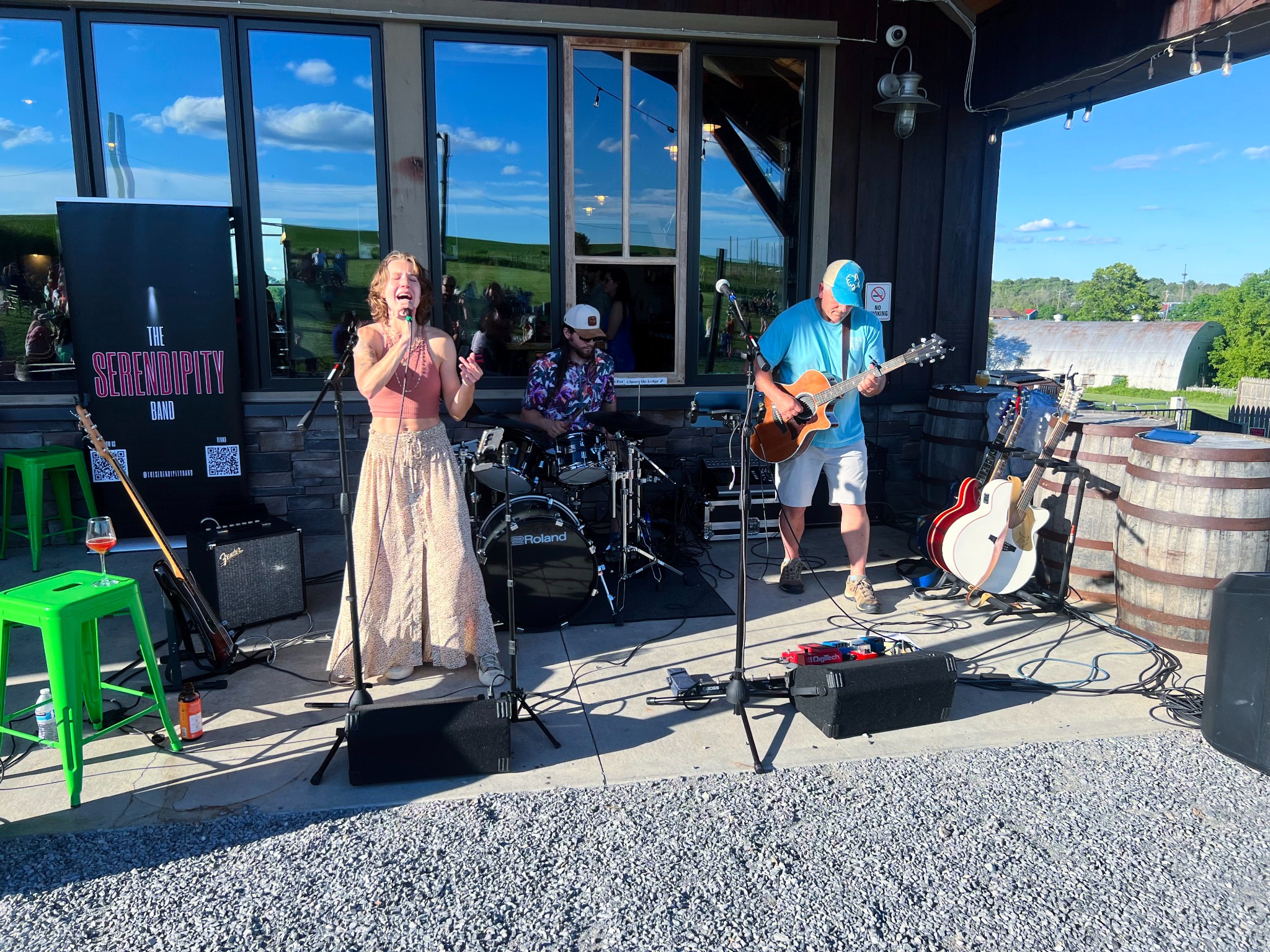 The Serendipity Band performing outdoors